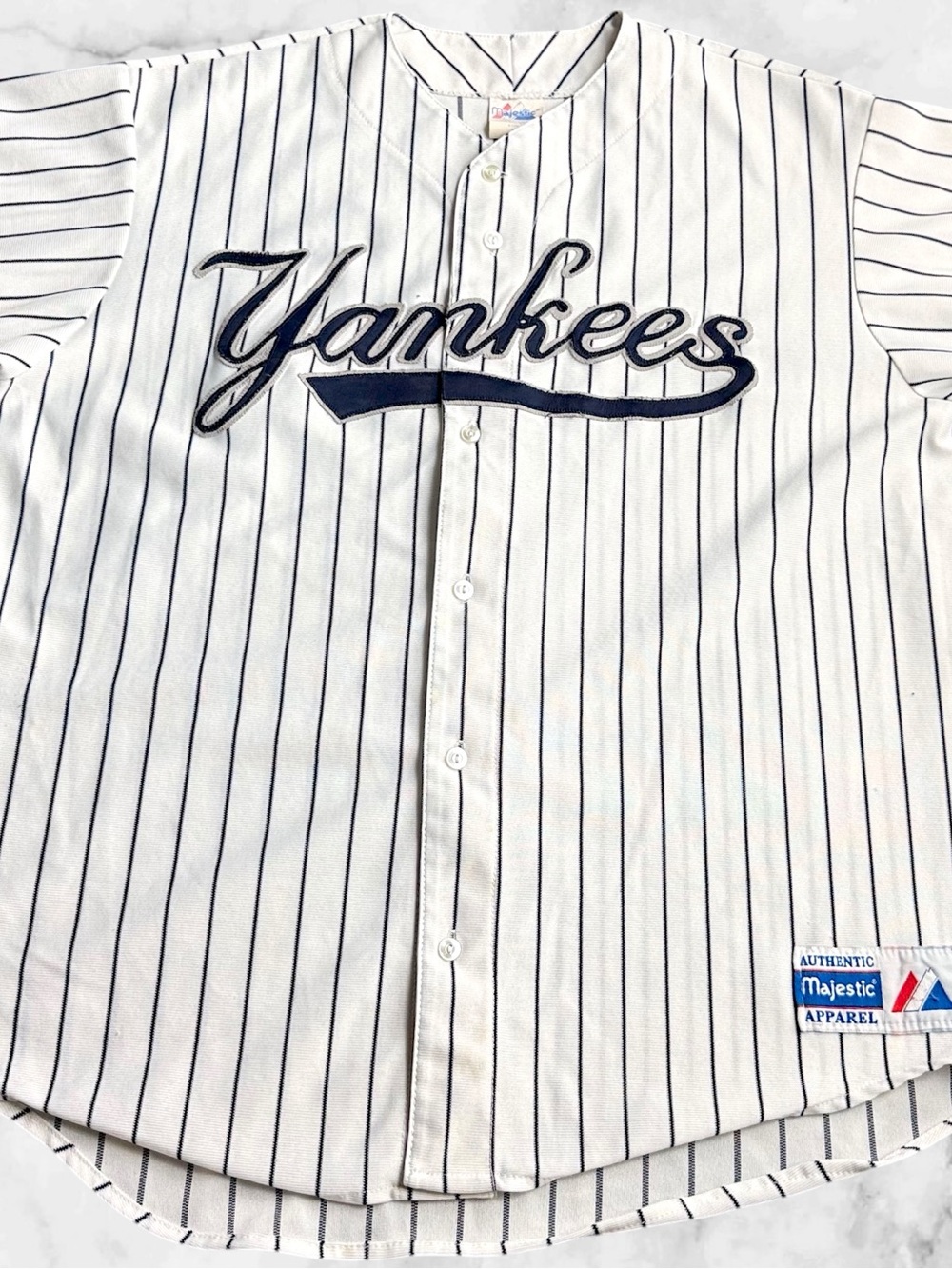 Majestic New York Yankees Jersey Mens XL Made USA Vintage 90s Pinstripe MLB